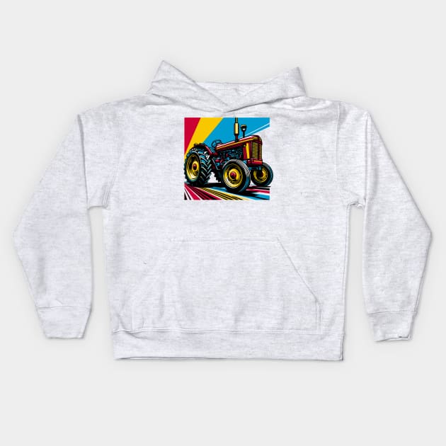 Tractor Kids Hoodie by Vehicles-Art